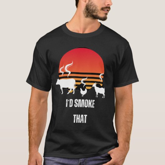 Vlammen van BBQ: Sensorische Design T-shirt (Voorkant)
