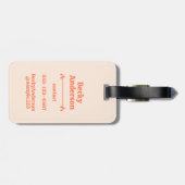 Vlammen van een Kaars Kleurencombinatie Bagagelabel (Achterkant horizontaal)