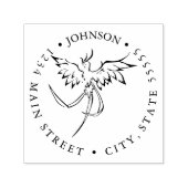 Vlammen van Phoenix Return Label Zelfinktende Stempel (Design)