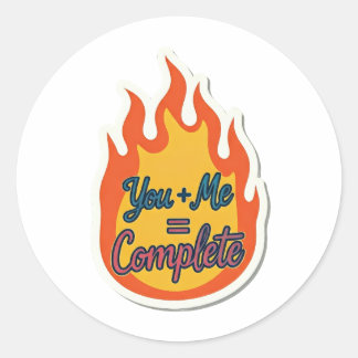 Vlammen van saamhorigheid ronde sticker