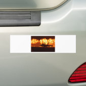 Vlammen van straaljager bumpersticker (Op auto)