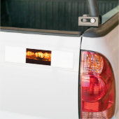 Vlammen van straaljager bumpersticker (Op Truck)