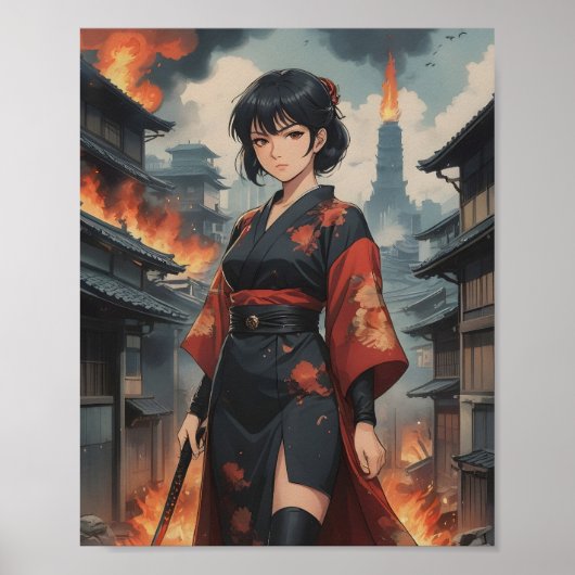 Vlammen van vastberadenheid 4 poster (Voorkant)