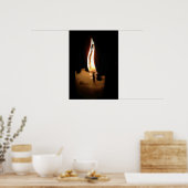 vlammen_vrouw poster (Keuken)