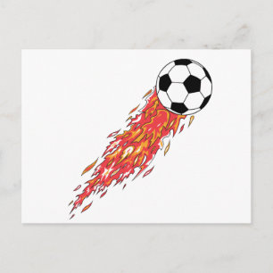 vlammen vuur voetbal briefkaart