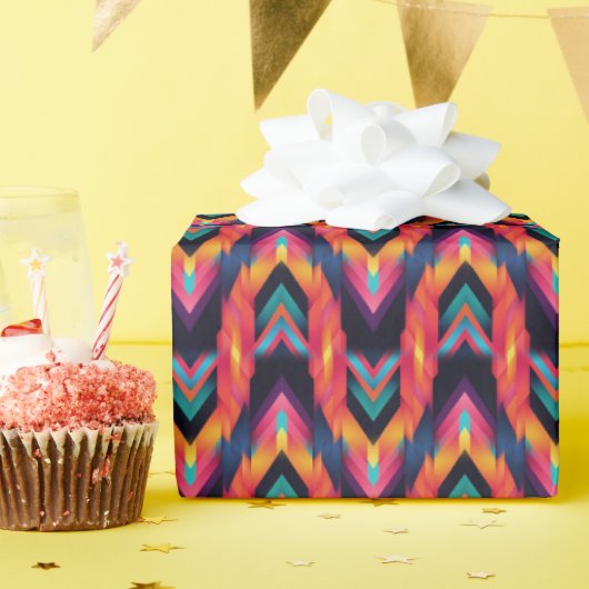 Vlammend Bargello Cadeaupapier (Verjaardagsfeest)