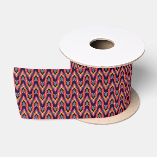 Vlammend Bargello Satijnen Lint (Spoel)