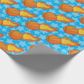  vlammend Basketball Cadeaupapier (Hoek)