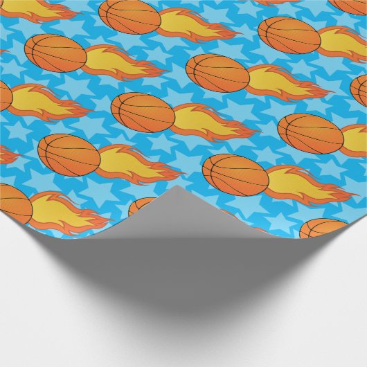  vlammend Basketball Cadeaupapier (Hoek)