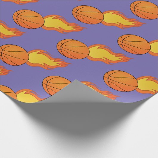 vlammend Basketball Cadeaupapier (Hoek)
