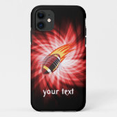 Vlammend Football; rood Case-Mate iPhone Case (Achterkant)