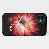 Vlammend Football; rood Case-Mate iPhone Case (Achterkant (horizontaal))