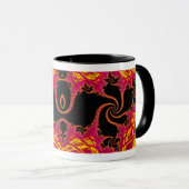 Vlammend fractal mok (Voorkant rechts)