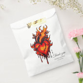 Vlammend hart. bedankzakje (Gezegeld)