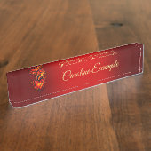 Vlammend hart. naambordje (Zijkant)