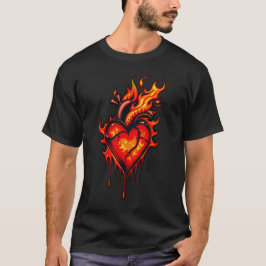 Vlammend hart. t-shirt