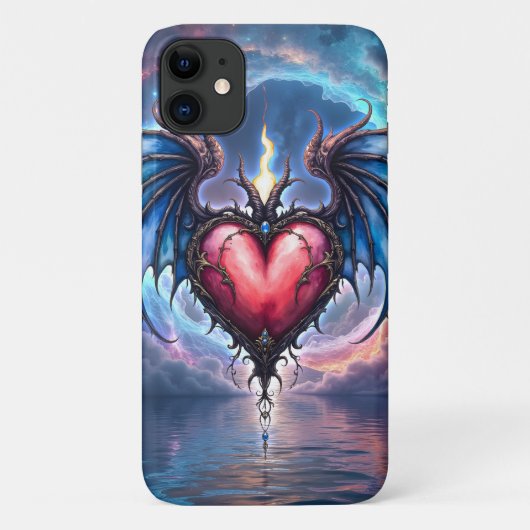 Vlammend Hart van de Maan – Gotische Kosmische Lie Case-Mate iPhone Case (Achterkant)
