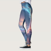 Vlammend Hart van de Maan – Gotische Kosmische Lie Leggings (Links)