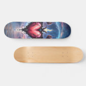 Vlammend Hart van de Maan – Gotische Kosmische Lie Persoonlijk Skateboard (Horizontaal)