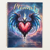 Vlammend Hart van de Maan – Gotische Kosmische Lie Planner (Voorkant)