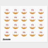 Vlammend hete BBQ  Ronde Sticker (Vel)
