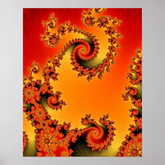 Vlammend hete dubbele spiraalposter poster (Voorkant)