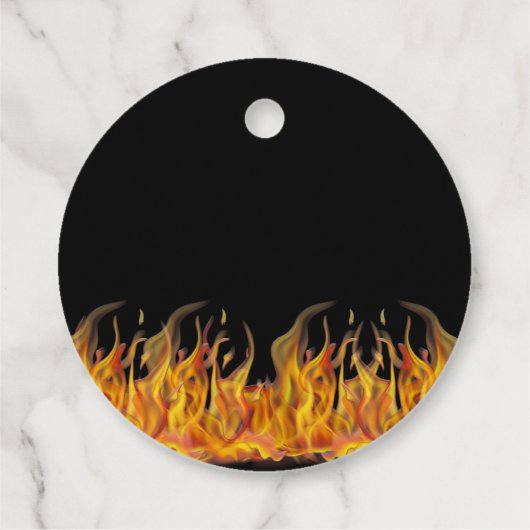 Vlammend hete vuur-BBQ-grillfeest Bedankjes Labels (Achterkant)