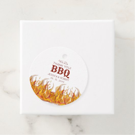 Vlammend hete vuur-BBQ-grillfeest Bedankjes Labels (In situ)