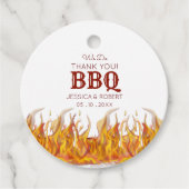 Vlammend hete vuur-BBQ-grillfeest Bedankjes Labels (Voorkant)