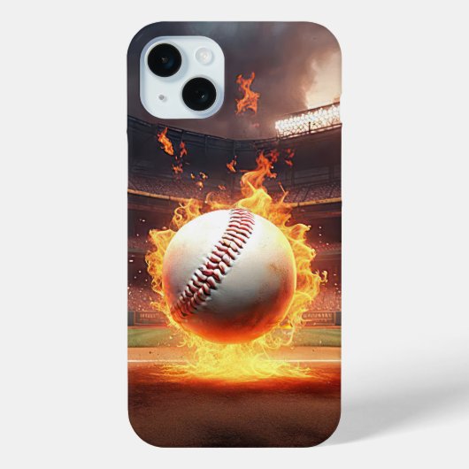 Vlammend honkbal in stadion Case-Mate iPhone case (Achterkant)