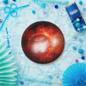 Vlammend honkbal Inspirerend Papieren Bordje (Feest)