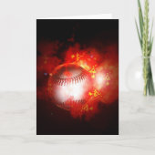 Vlammend Honkbal Kaart (Voorkant)