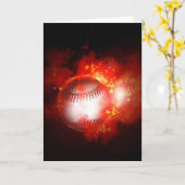 Vlammend Honkbal Kaart (Gele Bloem)