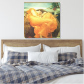 Vlammend juni door Lord Frederic Leighton Canvas Afdruk (Insitu (Slaapkamer))