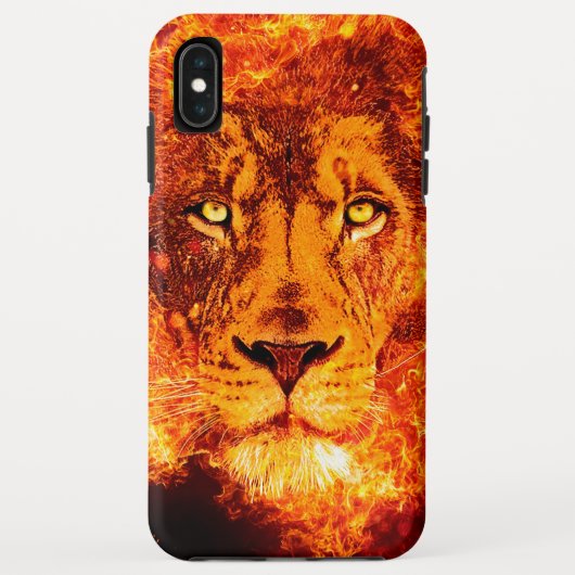 Vlammend Leeuwengezicht Case-Mate iPhone Case (Achterkant)
