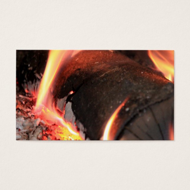 vlammend logboek visitekaartje (Voorkant)