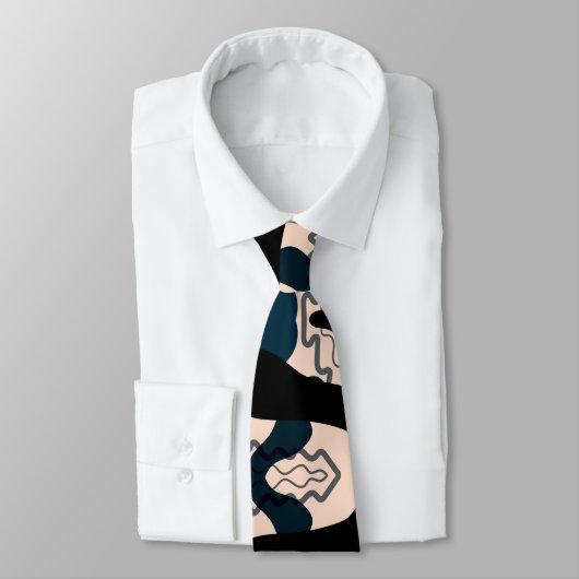 Vlammend Moderne Geometrische Chic Monogram Stropdas (Gebonden)