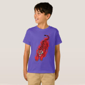 Vlammend Rode Tijger – Woeste Vuur Beest T-shirt (Voorkant volledig)