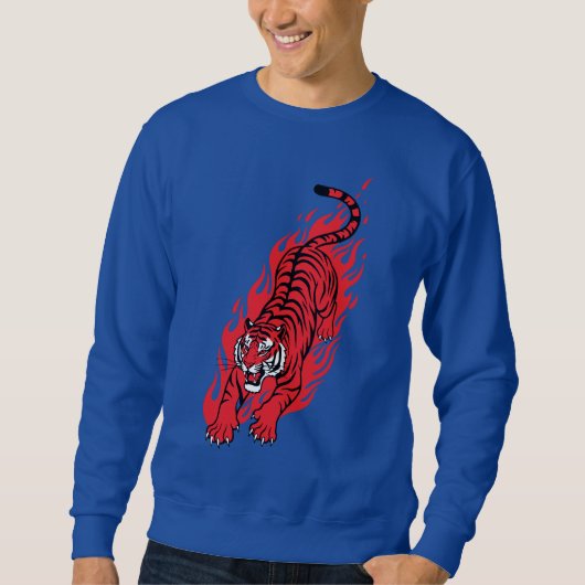 Vlammend Rode Tijger – Woeste Vuur Beest T-shirt (Voorkant)