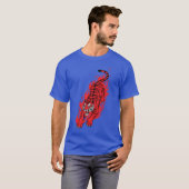Vlammend Rode Tijger – Woeste Vuur Beest T-shirt (Voorkant volledig)