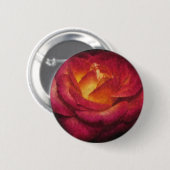 Vlammend Roos olieverfschilderij Ronde Button 5,7 Cm (Voorkant /achterkant)