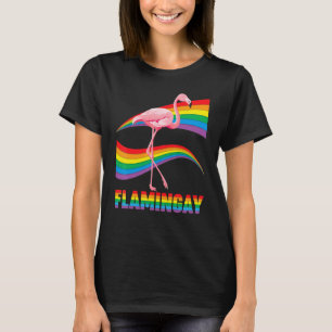 Vlammend Roze Flamingo Lgbt Trots Lesbienne Trots  T-shirt