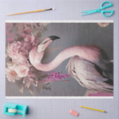 Vlammend Roze Flamingovogel en Bloemkunst Tissuepapier (Craft)