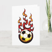 Vlammend Voetbal Hot Fire Sports Kaart (Voorkant)