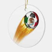 Vlammend Voetbal in Mexico Keramisch Ornament (Links)