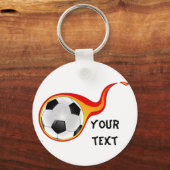 vlammend voetbal sleutelhanger (Voorkant)