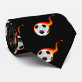 vlammend voetbal stropdas (Opgerold)