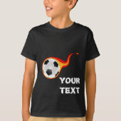 vlammend voetbal t-shirt (Voorkant)