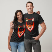 Vlammend Vossen Gezicht T-shirt (Unisex)