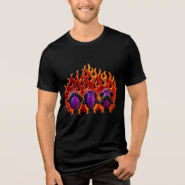 Vlammende ‘3 Wijze Apen’ Stijl 01 Tri-Blend Shirt